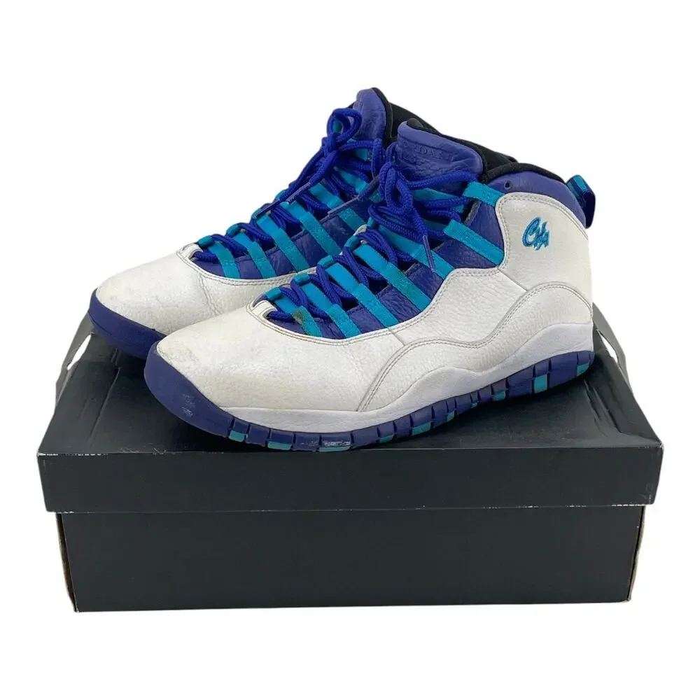 Air Jordan Retro 10 X Charlotte Hornets 310805-107 2016 Size 10.5